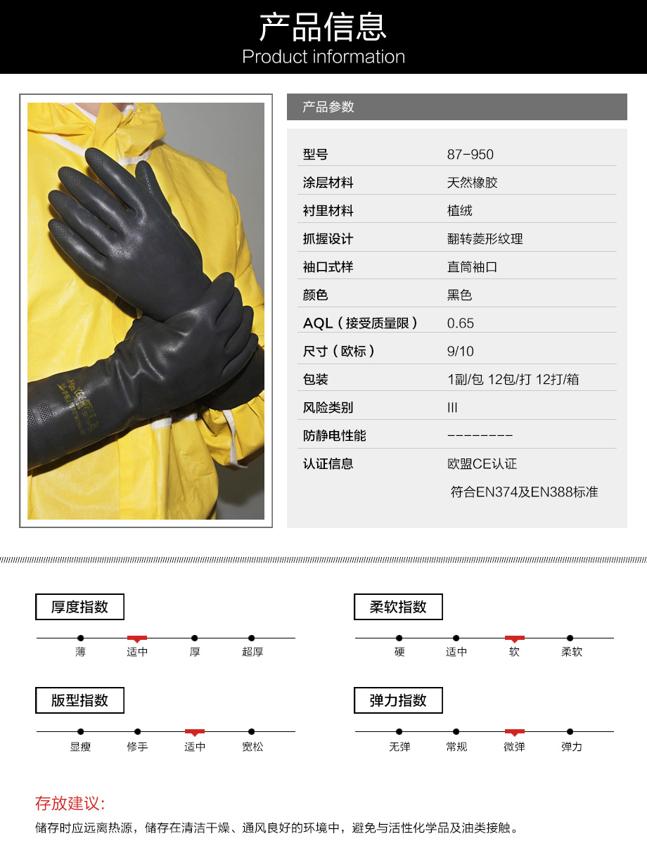 海固防化手套的細節(jié)